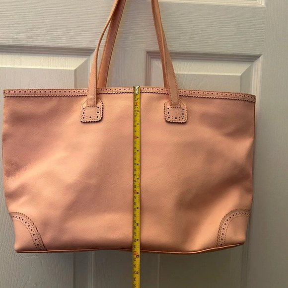! TORY BURCH Robinson Spectator EW SAFFIANO PINK  Leather Tote - Picture 5 of 8